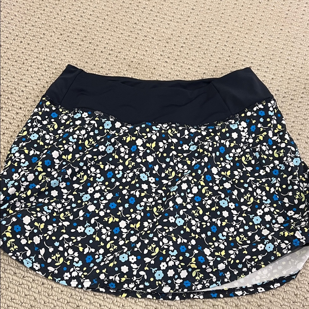 Addison Bay Black Floral Mini Skirt
